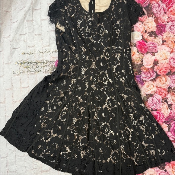 Karl Lagerfield Black Lace A-line Dress size 8 - Picture 5 of 7